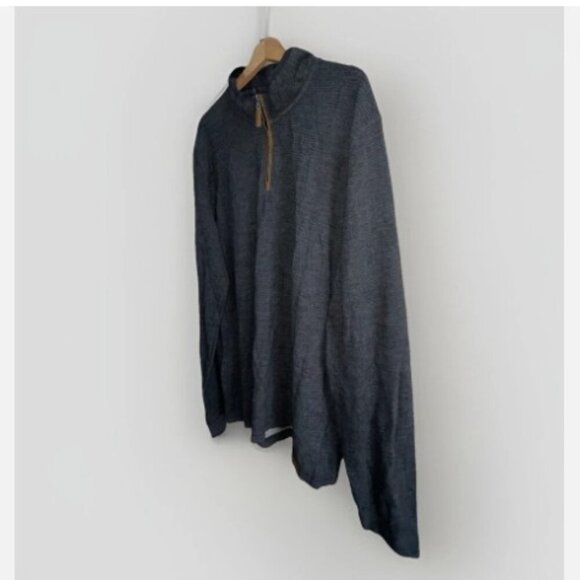 Dakota Grizzly Mens Dash 1/4 Zip Pullover Sweater Size 2XL Charcoal Gray Casual - Picture 3 of 9